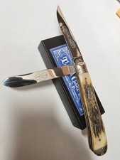 Schatt & Morgan Queen Cutlery SFO 1 OF 100 Stag Trapper Knife