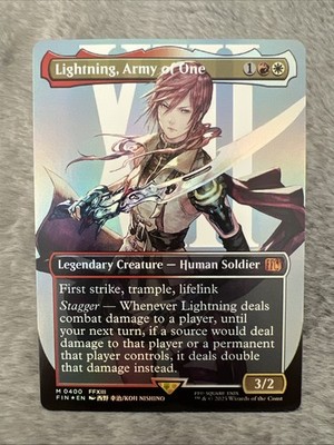 MTG Lightning，Army of One 英語　拡張FOIL MTG Final Fantasy LIGHTNING, ARMY OF ONE (SURGE FOIL) (545