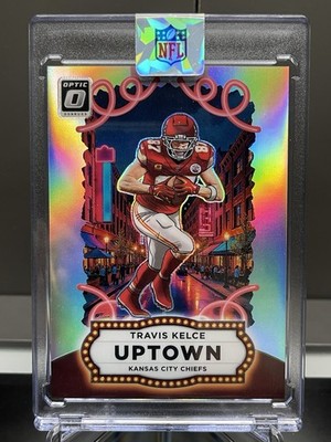 2025 Panini Donruss Optic Football Travis Kelce Uptwon Clean Kansas City Chiefs