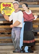 1980 "POPEYE" Robin Williams Rare 4.5 Ft RECORD STORE SOUNDTRACK STANDEE DISPLAY