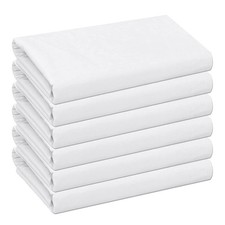 Flat Sheets Only Twin Size - 6 Pack Double Brushed Microfiber Twin Bed Sheets...