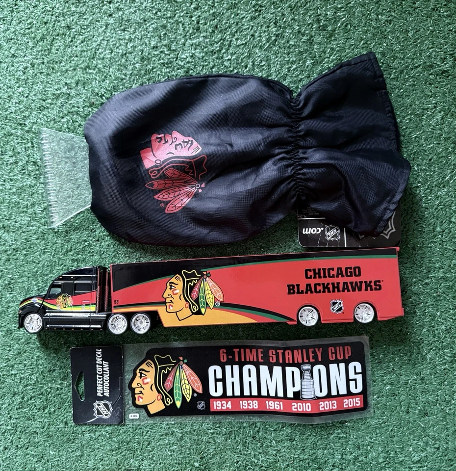 Chicago Blackhawks (13) Artículos Camión Frasco Gafas Mitones Imán de Santa Nuevo con Etiquetas Foto 3 de 4