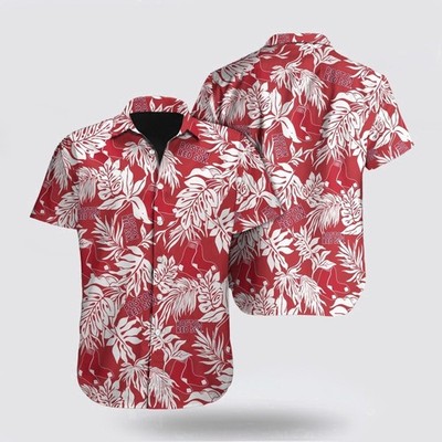 Boston Baseball Team Red Soxx Hawaiian Casual Button Down Shirt Unisex S-5XL