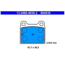 Satz Bremsbeläge Bremsklötze hinten für Mercedes S-Klasse C126 W108 | 2410698