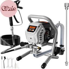 Airless Paint Sprayer - High Efficiency Thinning-Free Electric Spray Gun with Br
