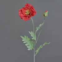 Artplants KüNstliche Mohnblume, Rot, 70Cm