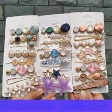 Oriental Hair Clips Pearl Embellishment Handmade Craftsmanship Bear Motif