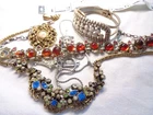 Vintage Goldette & Coro Designer Jelly Belly Costume Jewelry Lot of 5 {Missing s