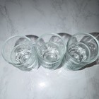 Set of 6 Clear Glass Shot Glasses with Green Leaf Decorated Design — photo 2