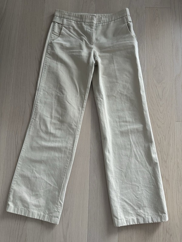 Bottega Veneta Cotton/leather Beige 40 Italy Pants Women 