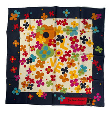 Vintage Yves Saint Laurent LOVE Series Silk Scarf 26  Square NWT
