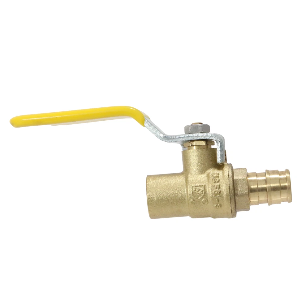 10 Piezas 1/2 PEX A VÁLVULA DE BOLA DE SUDOR, 1/2" VÁLVULA DE BOLA DE SUDOR DE EXPANSIÓN, F1960 Foto 2 de 4