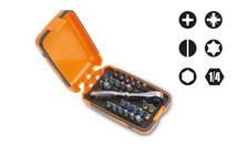 Beta Tools 25 Bit, 1 Connettore, Cricchetto Reversibile in Custodia di Plastica