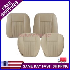For 2003-06 Lincoln Navigator Both Side Top Bottom Perf Leather Seat Cover Tan For 2003-06 Lincoln Navigator Both Side Top Bottom Perf Leather Seat Cover Tan