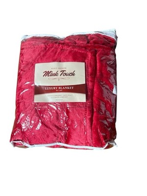 Alpine Red Fleece Blanket 50 X 60'' Storage Bag Included 100% Polyester 
