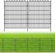10 Panels No Dig Decorative Garden Fence for Yard, 32 In H X 23.6 Ft L Animal