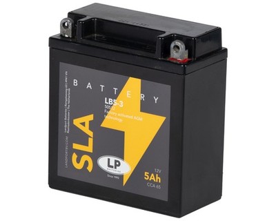 Batterie LANDPORT LB5-3 SLA 12V 5Ah passt für Honda C 90, SH, MZ ETZ, Peugeot SV