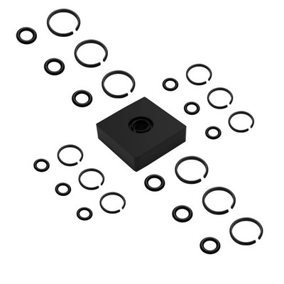 Impact Retaining Ring Clip Set 1/2   3/8 with O-Ring for Pneumatic Wrench