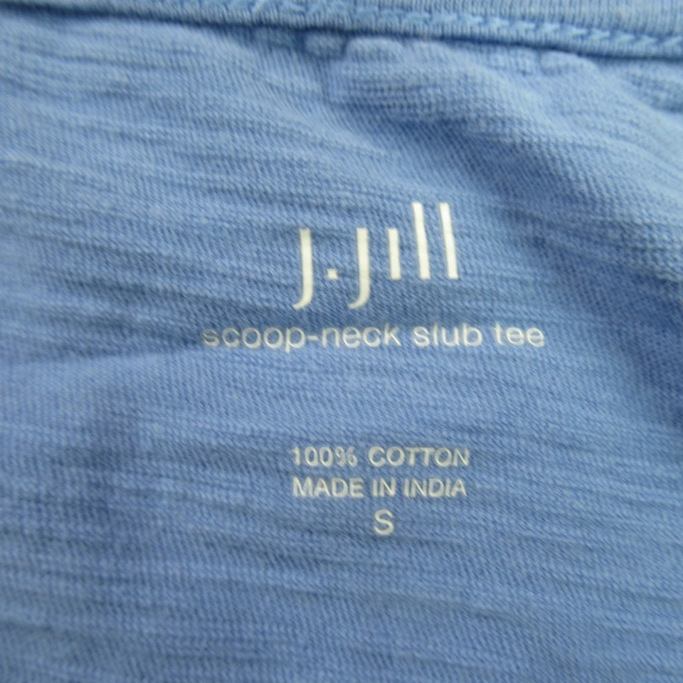 Camisa J Jill Para Hombre Pequeña Manga Corta Cuello Redondo Exterior Ligera Azul Informal Foto 4 de 4