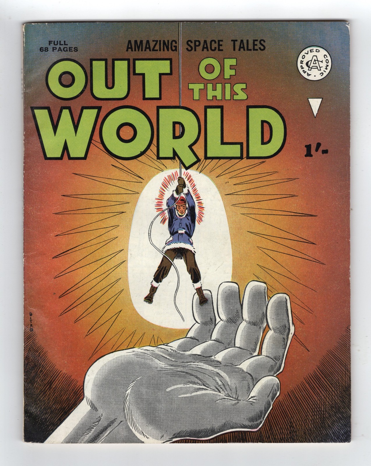 1957 CHARLTON OUT OF THIS WORLD #3 STEVE DITKO COVER RARE PRINTING ERROR KEY UK