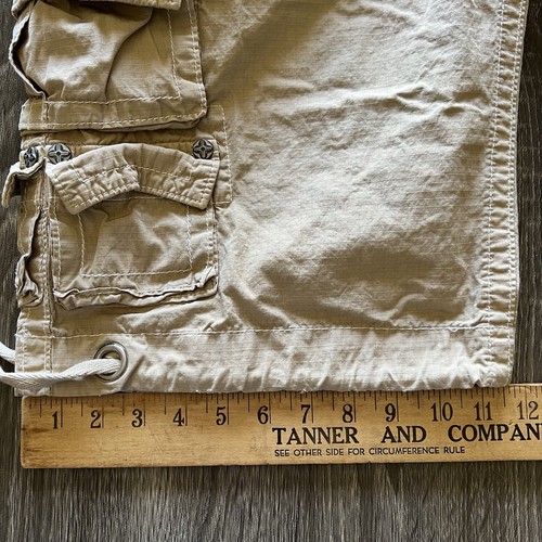 Rock Revival Mens Ripstop Cargo Shorts Size 36 Khaki Y2K PLEASE READ - Picture 5 of 16