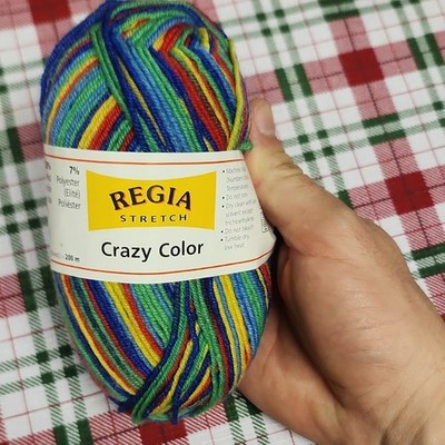 Regia Stretch Crazy Color Sock Yarn Ball 70% New Wool Multicolor Super Fine