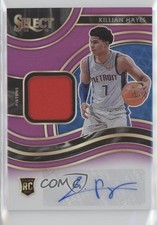 2020-21 Panini Select Rookie Jersey Purple Prizm 70/99 Killian Hayes Auto j6a
