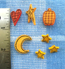 Lot of Seven Fall Themed Shank Buttons - New