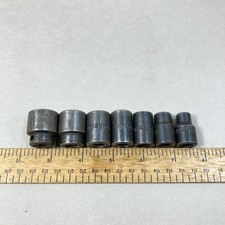 Mac Impact Socket Set 7 Pc Shallow 6 Point SAE 3/8" Drive XP Series USA