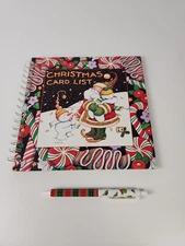 Mary Engelbreit Christmas Card List Spiral Bound Address Book Notebook