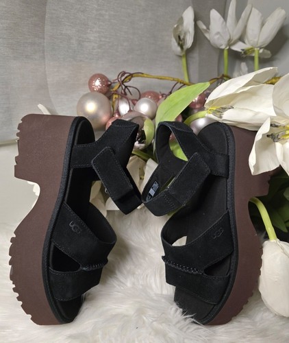 Ugg Heights Ankle Strap black Women's Shoes size10 New