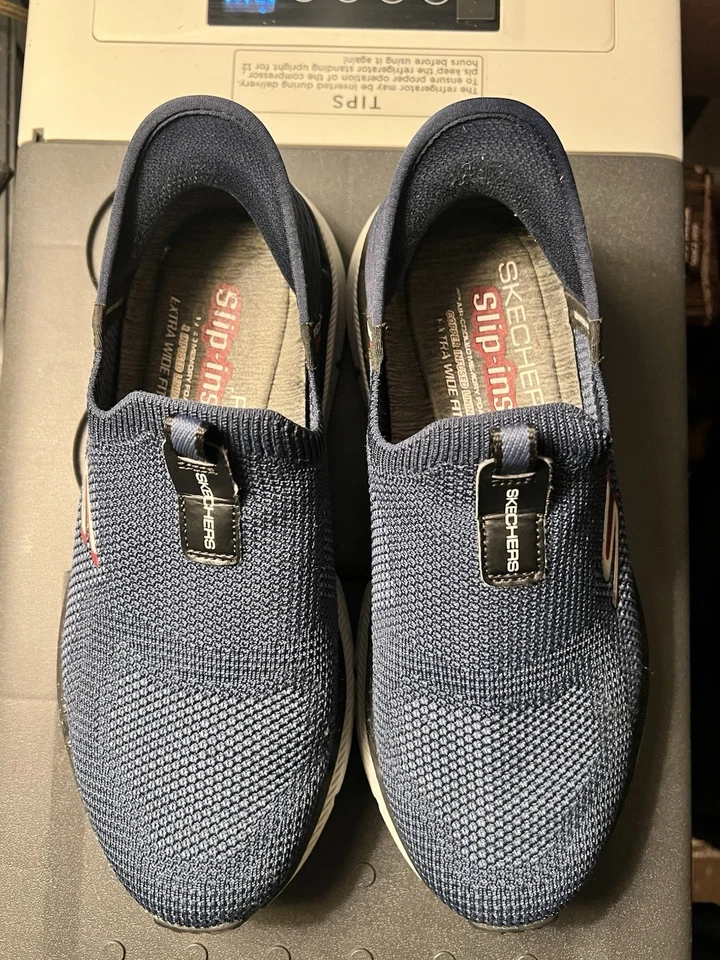 Женские туфли Skechers GO RUN, размер 8, очень широкий крой. Синий с резиной Goodyear - Изображение 4 из 4