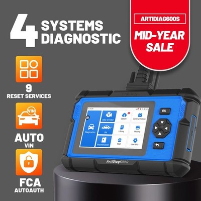TOPDON AD600S OBD2 Diagnostic Scan Engine ABS SRS Transmission 9Reset Functions