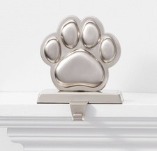 Pet Paw Stocking Holder Silver Xmas Holiday Hanger Dog/Cat Wondershop