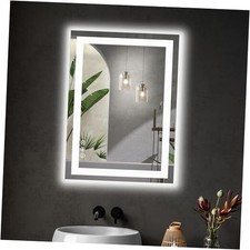 28"x 20" Rectangle LED Bathroom Mirror with Front Light and 20"L x 28"W