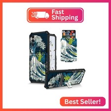 Dikoer for Samsung Galaxy A15 5G 6.5" Kickstand Case with Card Holder, Dual Laye