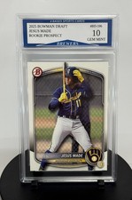 2025 Bowman Jesus Made Brewers 1st Bowman Rookie Card #BD-196 Gem Mint 10