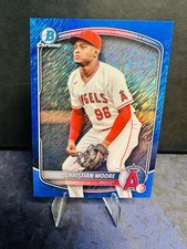 2025 Bowman Chrome - Prospect Christian Moore #BCP-107 Blue Shimmer 135/150