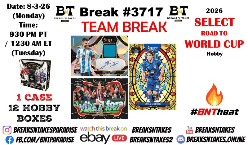 BELGIUM 2025-26 Panini Select FIFA World Cup Hobby CASE Break #3717