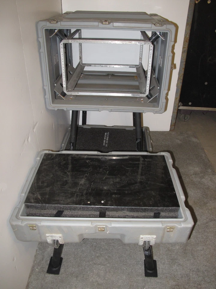 Montaje en rack 06U x25 Hardigg patas clásicas ruedas de equipaje asiento escritorio montaje amortiguador 19" Foto 4 de 4