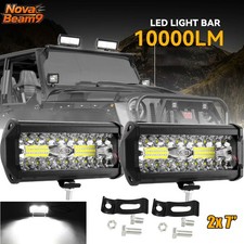 2x 7Inch 30000LM LED Work Light Bar Flood Spot Pod Offroad Fog Driving ATV Truck