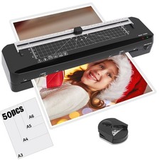 Laminator, A3 Laminator Machine with Built-in Trimmer, 70 Seconds Quick Warm-...
