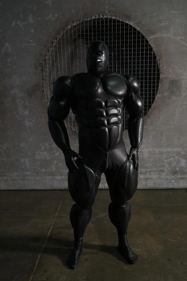 Traje Big Muscle - Cuero sintético color negro - para cosplay o halloween, eventos Foto 3 de 4