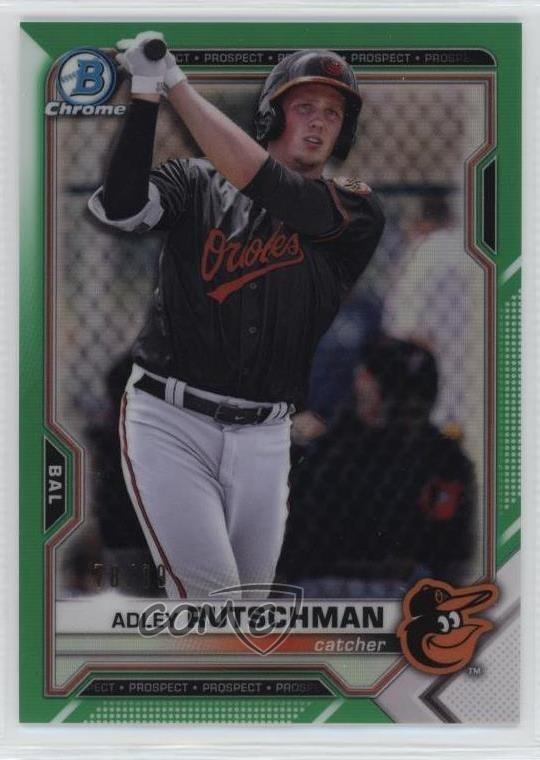 2021 Bowman Chrome Prospects Green Refractor 78/99 Adley Rutschman #BCP-121 n0c