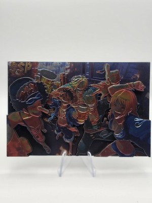One Piece SSP Card Luffy Nami Zoro Art Plate 3D Holographic ACG Doujin Postcard