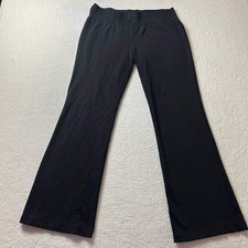 Vintage No Boundaries Women's Pull On Flare Pants Black High Rise Stretch Large