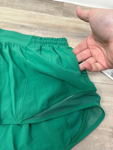 NWT Lululemon Womens Hotty Hot Low-Rise Lined Short 2.5" Cascadia Green Size 12 - Picture 2 of 9