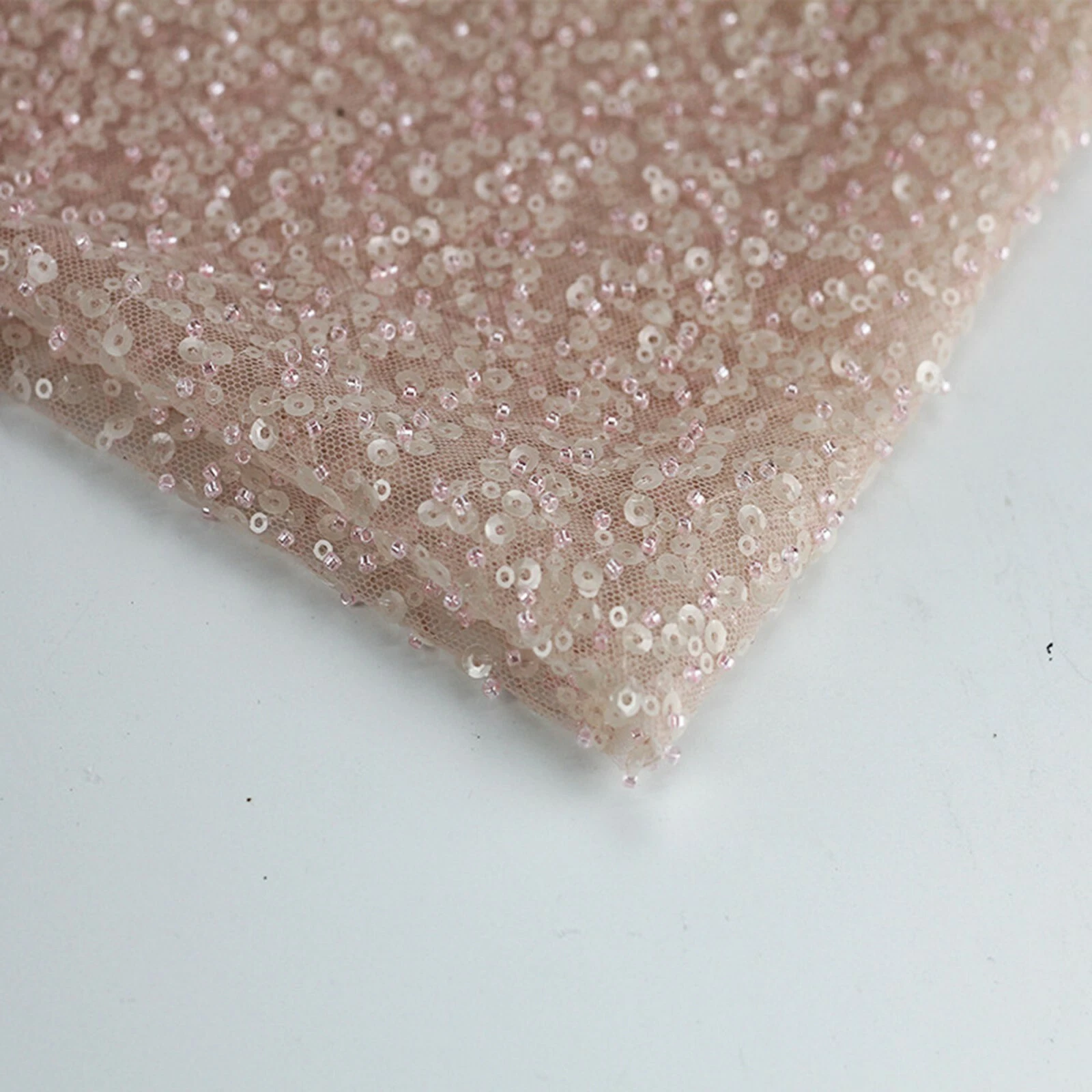 OFF WHITE Costume con perline abito artigianale tulle paillettes ballo abito da sera fai da te tessuto pizzo 1 anno