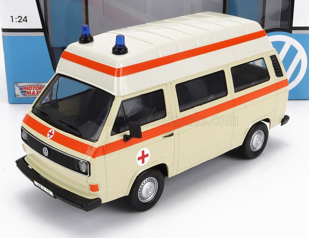 BMW Classic ミニカー トラック VW T3 T25 Ambulance Miesen 1980 Motormax 1:24 Scale Diecast