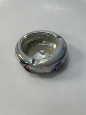 Ceramic Dolphin Iridescent Ashtray 